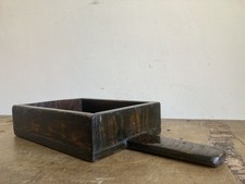 Vintage Wooden Chapel Offertory Box Farmhouse Barn Salvage