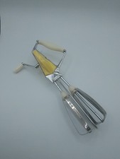 VINTAGE PRESTIGE STAINLESS STEEL HAND ROTARY WHISK in Working Order