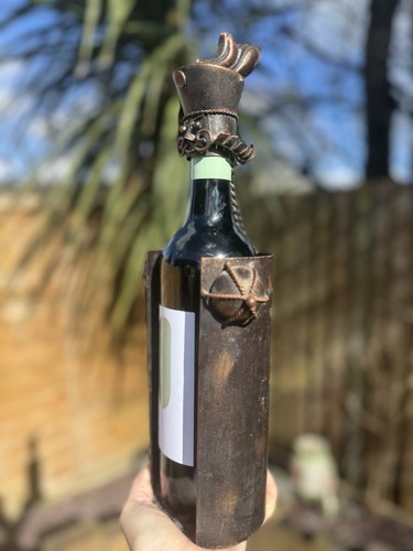 Metal wine bottle holder stand - metal,
