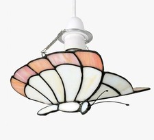 Vintage Tiffany Bistro Style Uplighter Ceiling Light Shade Pendant Retro Style