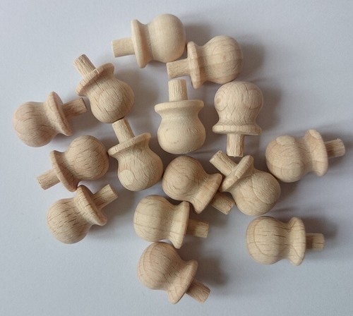 Mini beech wooden knobs - beech,