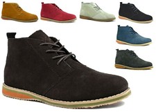 MENS LEATHER SUEDE BLACK BOOTS