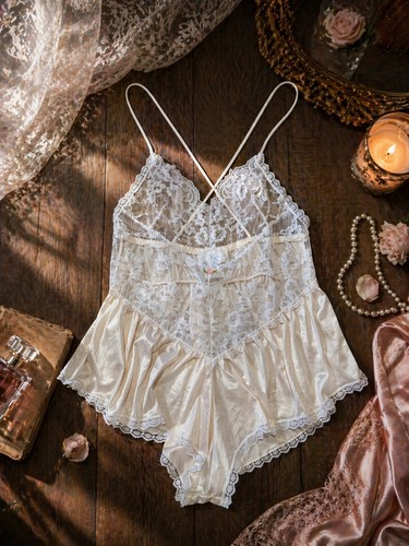 Vintage lace teddy babydoll - teddy,