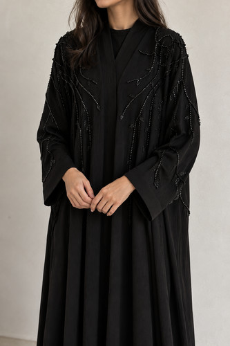 Afnan abaya black - afnan, beaded