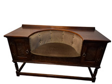 Vintage Jaycee Old Charm Style Wooden Telephone Seat Hall Table With 2 Cupboards