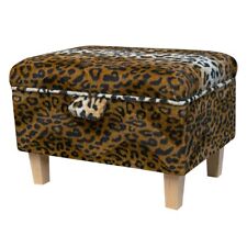 Leopard Fur Print Footstool