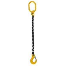 7mm 1.5T SINGLE LEG LIFTING CHAIN SLING with clevis sling hook - 1/2/3/4/5/6m