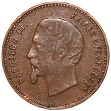 Germany Napoleon III Jeton Counter Token – Undated – Brass