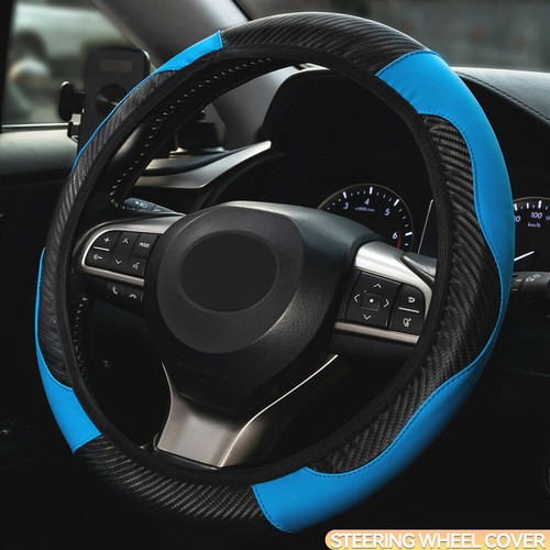 Blue black steering wheel - blue,