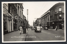 Postcard Doncaster Yorkshire motor cars High Street posted 1959 RP