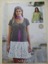 SIRDAR 9546-CALICO DK SCOOP-NECK LACY CARDIGANS-32-34"-52-54" KNITTING PATTERN