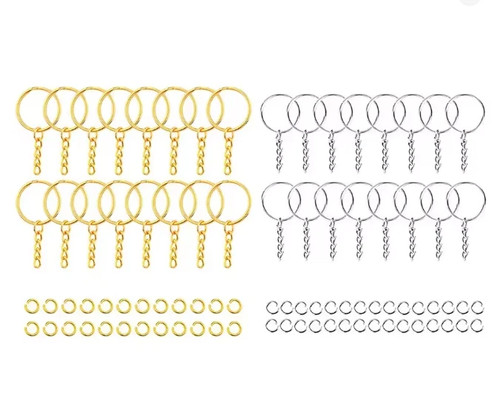 30pcs keyring with chain and - 30pcs,