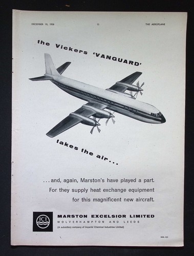 Original 1958 advert - original, vickers