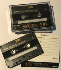 Blank TDK SA-X 100 Cassette Tape C100 Type II Position used EXCELLENT condition