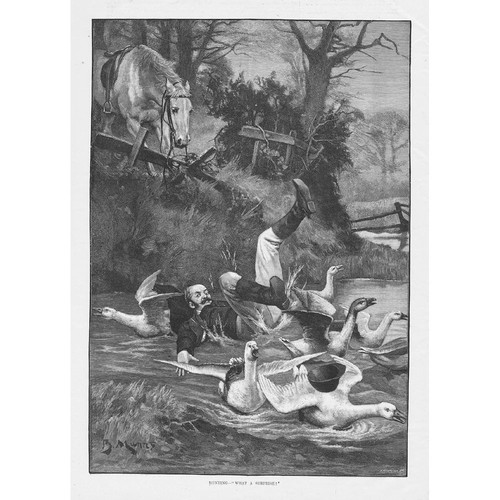 Victorian hunting scene what - scene,