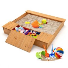 COSTWAY Covered Kids Sandbox