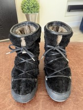 Moon Boot Real Fur LTRACK winter boots, lamb fur, black UK 4 