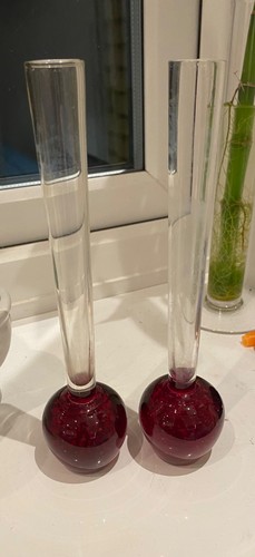 Single stem glass vases - x,
