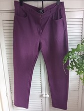 Urban Diva Purple Trousers Size 26 Extra Long Leg.  Emo, Alternative, Goth