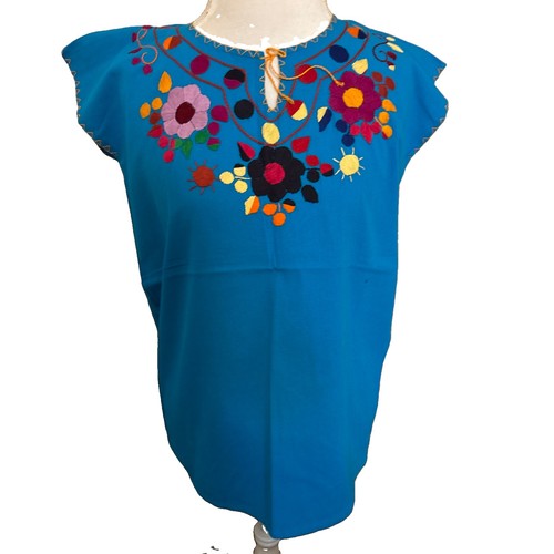 Embroidered mexican blouse - embroidered,