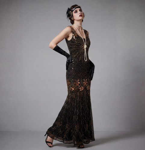 Vintage black embellished - black,