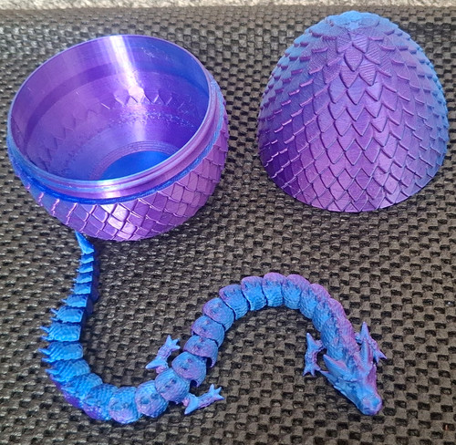 Blue purple dragon - 3d,