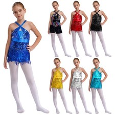 UK Girls Sequined Tassel Tango