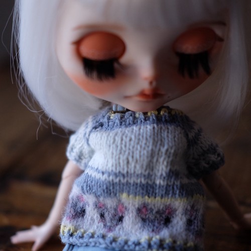 Half sleeve cardigan - cardigan, for