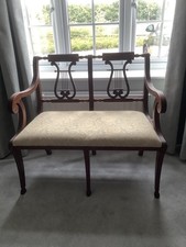 Reproduction Two Seater Sheraton Style Settee