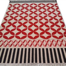 Hand woven wool rug - hand,