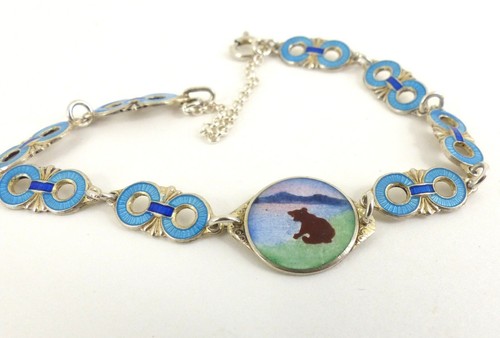 Sterling silver enamel - silver,