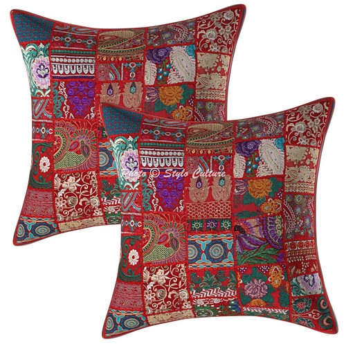 Indian cotton pillow covers - pillow,