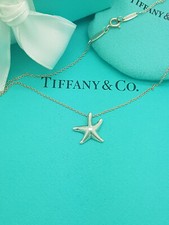 Tiffany & Co. Elsa Peretti Starfish Pendant 16" Sterling Silver Necklace