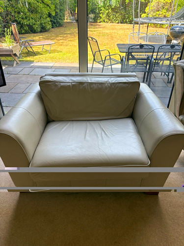 And beige leather - and,