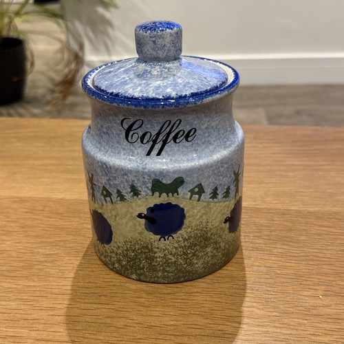 Arthur wood blue sheep lidded - blue,