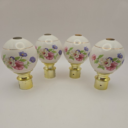 Vtg porcelain brass - 4, floral