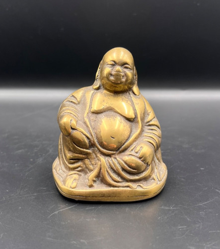 Vintage solid brass sitting - solid,