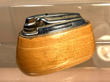 Vintage Mid Century Collectible Ronson Fuel Wooden Lighter Working