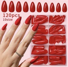 120x False Nails, Vibrant Red