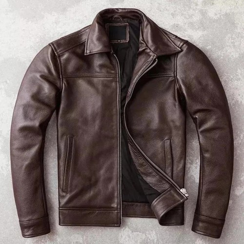 Men vintage brown real - men's,