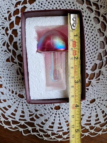 Pink iridescent heron glass - pink,