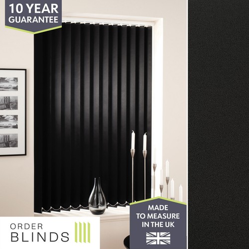 Black vertical blinds - black,