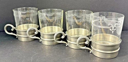 Vintage glass pewter - 8,