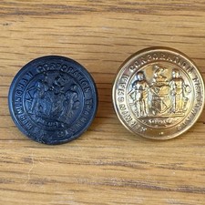 2x Birmingham Corporation Tramways Uniform Button 24mm 1 Briggs Jones And Gibson