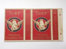 Vintage 1940s  TURF Cigarette Packet - Outer sleeve only, good condition