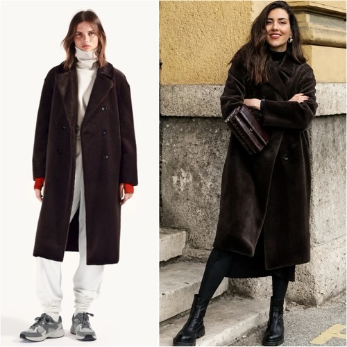 Rare zara mink faux fur - faux, coat