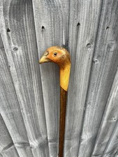  Goose Head carved wooden Walking Stick   Cane