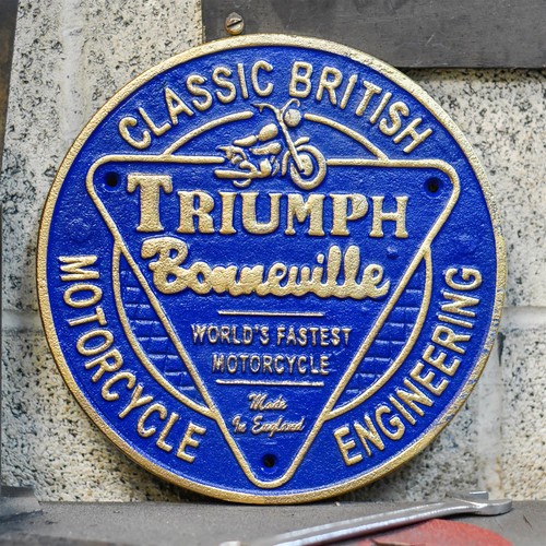Triumph motorcycle metal wall - triumph,