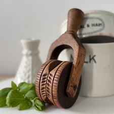 Antique Treen Butter Roller