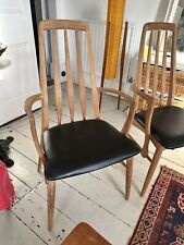 Pair Of Rare Teak Eva Armchairs By Niels Koefoed Hornslet Denmark, 1960s .